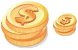 Dollar coins icons