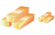 Gold bullion icons