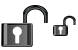 Open lock icons