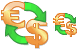 Conversion of currency icon