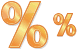 Gold percent icon