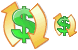 Money turnover icon