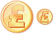 Pound coin icon