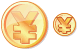 Yen coin icon