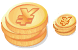 Yen coins icons