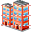 Brick buildings icon