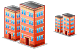 Brick buildings icons