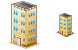 Multistorey building icons