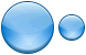 Empty blue button icon