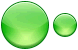 Empty green button icon