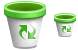 Empty recycle bin icons