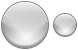 Empty silver button icon