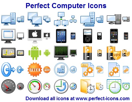 A set of high-quality computer-related interface icons for any product or site