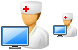 Computer doctor icon