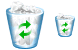 Full recycle bin icon