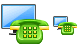 Phone and monitor icon