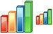 3d bar chart icon