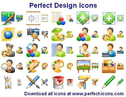 Bright and sleek design icons for graphic software. Download stock icons here.