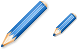 Blue pencil icons