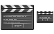 Closed film clapper icons