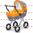 Baby carriage icon