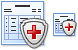 Insurance agreement icons