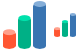 3d cylinder chart icons