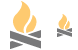 Camp fire icons