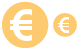 Euro coin icons