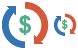 Money turnover icons