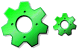 Green gear icon