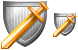 Shield and sword icons