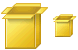 Glossy box icons