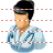 Lady doctor icon