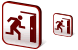 Emergency exit icons