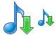 Music download icons