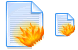 Burn text icons
