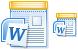 Word sample icons