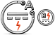 DC ammeter icons