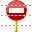 No entry sign icon