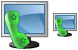 Monitor and phone icon