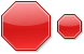 Red octagon icons