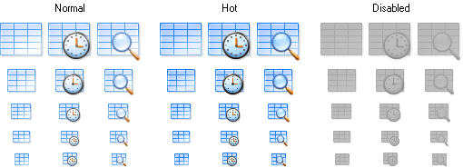table Icon examples