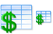 Money table icons