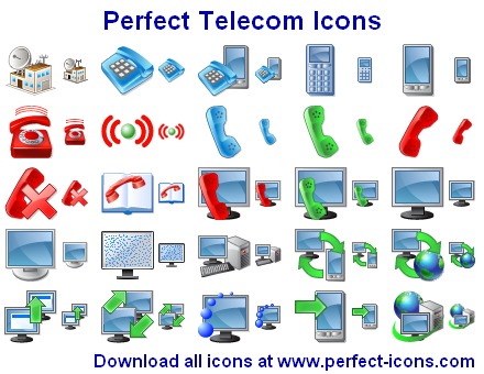 Speed up development with ready-made phone icons for telecommunication products