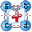 Medical network icon