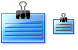 Blue message icons