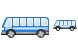 Blue bus icons