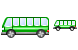 Green bus icons