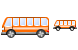 Orange bus ico